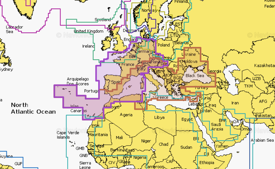 NAVIONICS Navionics+ Large Středozemní a Černé moře