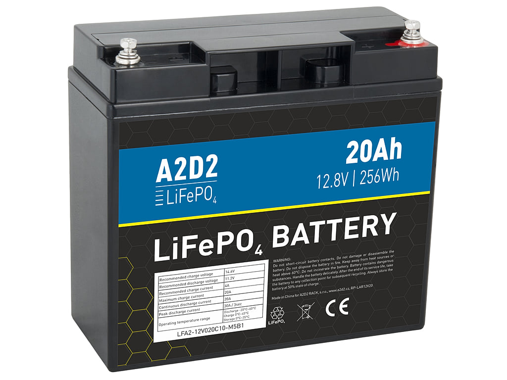 A2D2 Lithiová Baterie LiFePO4 12,8V 20Ah M5