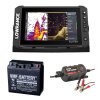 Akční Set Lowrance Sonar Elite FS 9 Active Imaging 3V1 + Baterie 20Ah + Nabíječka 1,2A