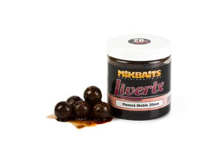 15133 mikbaits liverix boilies v dipe mazana skebla 250ml 24mm