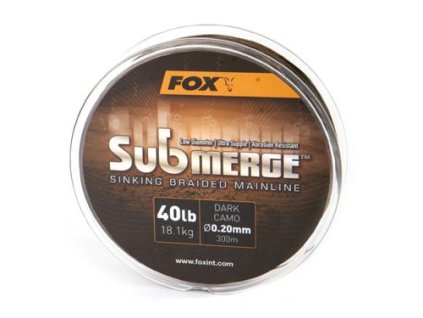 18928 fox submerge dark camo sinking braid x 300m 0 20mm 40lb 18 1kg