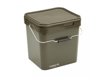21559 trakker plastovy box olive square container 17l