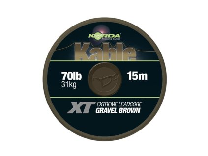 30013 korda kable xt extreme leadcore 70lb 15m brown