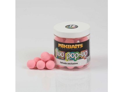 3340 mikbaits fluo pop up 250ml jahoda exclusive 14mm