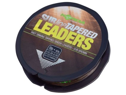 35590 korda subline tapered leader 0 30 0 50mm brown 5x12m