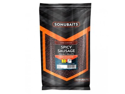 36343 sonubaits spicy sausage halibut pellets 3mm 900g