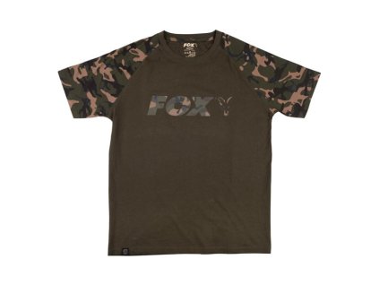 38272 fox khaki raglan camo print t vel l