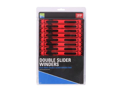 44599 preston double slider winders 18cm red in box