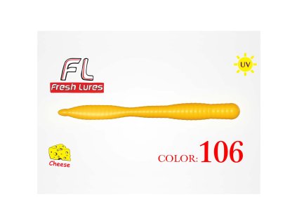47905 fresh lures flatworm 3 1 8cm 1 65gr 106 svetlo oranzova