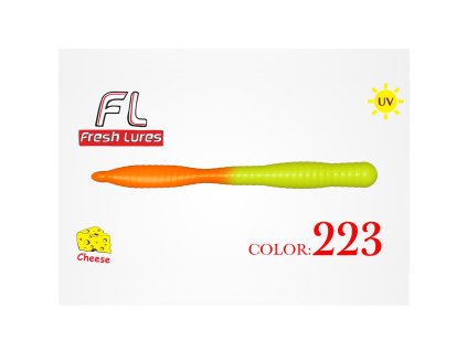 47923 fresh lures flatworm 3 1 8cm 1 65gr 223 zlto oranzova