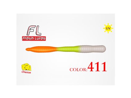 47932 fresh lures flatworm 3 1 8cm 1 65gr 411 bielo zlto oranzova