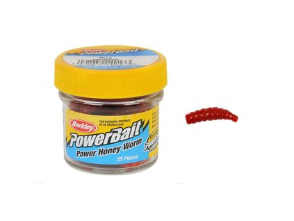 4903 berkley powerbait honey worm 2 5cm cervena 55ks
