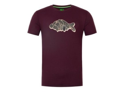 53584 korda outline tee burgundy vel xxl