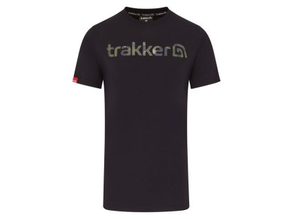 55027 trakker tricko cr logo t shirt black camo vel xxxl