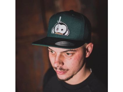 55330 monkey climber siltovka logo patch snapback i forrest green