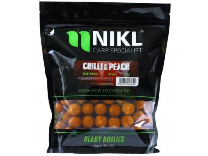 57259 nikl ready boilies chilli peach 24mm 3kg