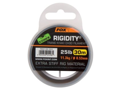 57892 fox edges rigidity chod filament 0 57mm 30lb x 30m trans khaki