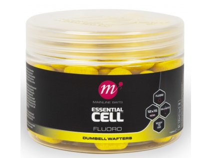 58783 mainline essential cell fluoro dumbell wafters 12x15mm yellow