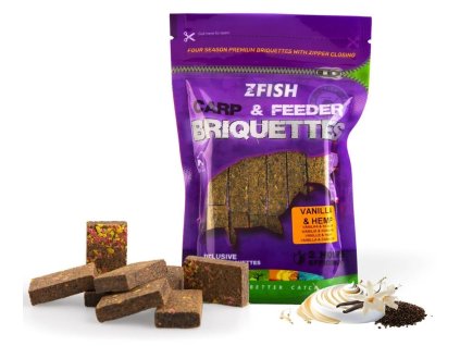 60226 zfish zakrmovacie brikety 220g vanilka konope