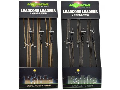 62866 korda leadcore leader ring swivel gravel 3ks 1m