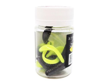 63367 fresh lures flatworm 3 1 8cm 1 65gr 233 cierno fl zlta
