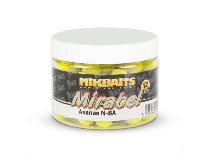 6628 mikbaits mirabel fluo boilie 150ml ananas 12mm