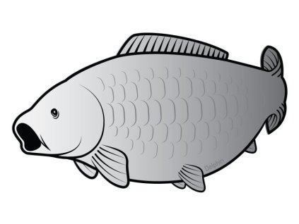 7414 delphin nalepka kapor strieborny