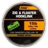 35689 fox zig and floater hooklink trans khaki 12lb 0 28mm