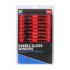 44599 preston double slider winders 18cm red in box