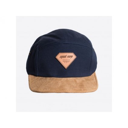 229 3 cap leather blue front