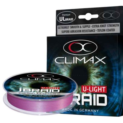 Pletená šňůra Climax iBraid U-Light fluo-fialová 135m (Variant Průměr: 0,08mm / 6kg)
