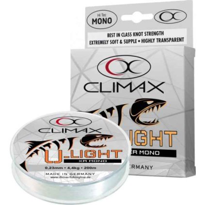 Silon Climax U-Light XR Mono transparent 200m (Variant Průměr: 0,16mm Nosnost: 2,5kg)