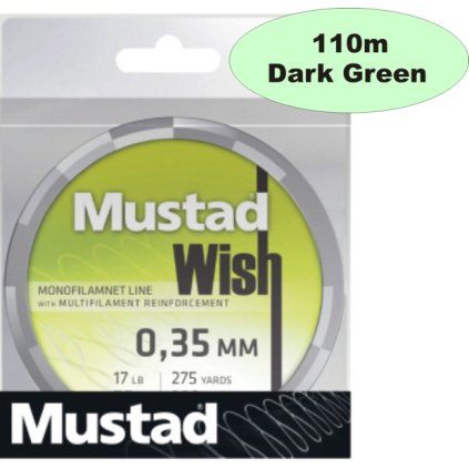 Rybářská šňůra Mustad Wish Braid 110m tmavozelená (Variant 44 2332018 - Rybárska spletená šnúra Wish Braid 110m tmavozelená)