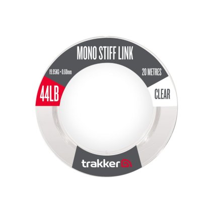 Trakker Návazcový vlasec Mono Stiff Link 20m Clear (Varianta Trakker Návazcový vlasec - Mono Stiff Link 57lb, 25,85kg, 0,7mm, 20m Clear)