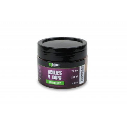 Nikl Boilies v dipu Krill Berry 250g (Varianta Nikl Boilies v dipu Krill Berry - 24mm, 250g)