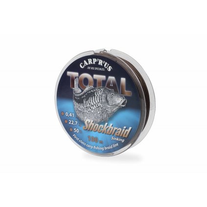 Carp´R´Us Pletená šňůra Total Shockbraid (Varianta Carp´R´Us Total Shock Braid 0,41mm, 100m, 22,68kg/50lb)