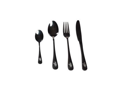 giants fishing sada priboru cerny nerez cutlery ss 410