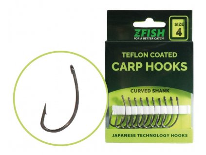 ZFISH TEFLONOVÉ HÁČKY CURVED SHANK