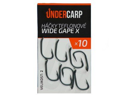 Háčky teflonové WIDE GAPE X  - UnderCarp (Velikost háčku 2)