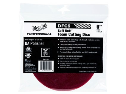 meguiars soft buff foam cutting disc 6 dfc6 872