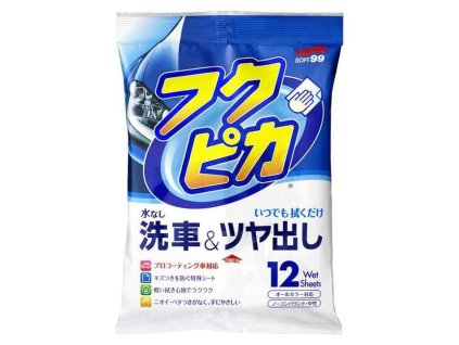 SOFT99 Fukupika Wash & Wax 12 Wipes