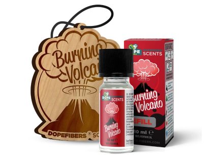 burning volcano
