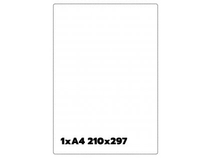 Samolepicí etikety - A4 (1ks etikety 210 x 297 mm - plná A4) - 100 ks