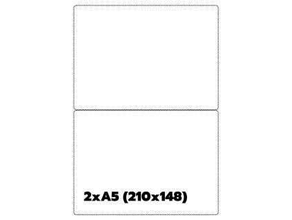 Samolepicí etikety - A4 (2ks etiket 148 x 210 mm) - štítky pro přepravce - 100 ks