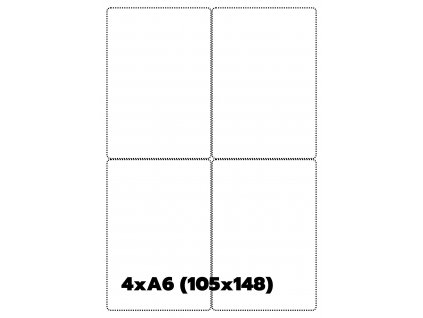 Samolepicí etikety - A4 (4ks etiket 105 x 148,5 mm) - štítky pro přepravce - 100 ks
