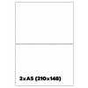 Samolepicí etikety - A4 (2ks etiket 148 x 210 mm) - štítky pro přepravce - 100 ks