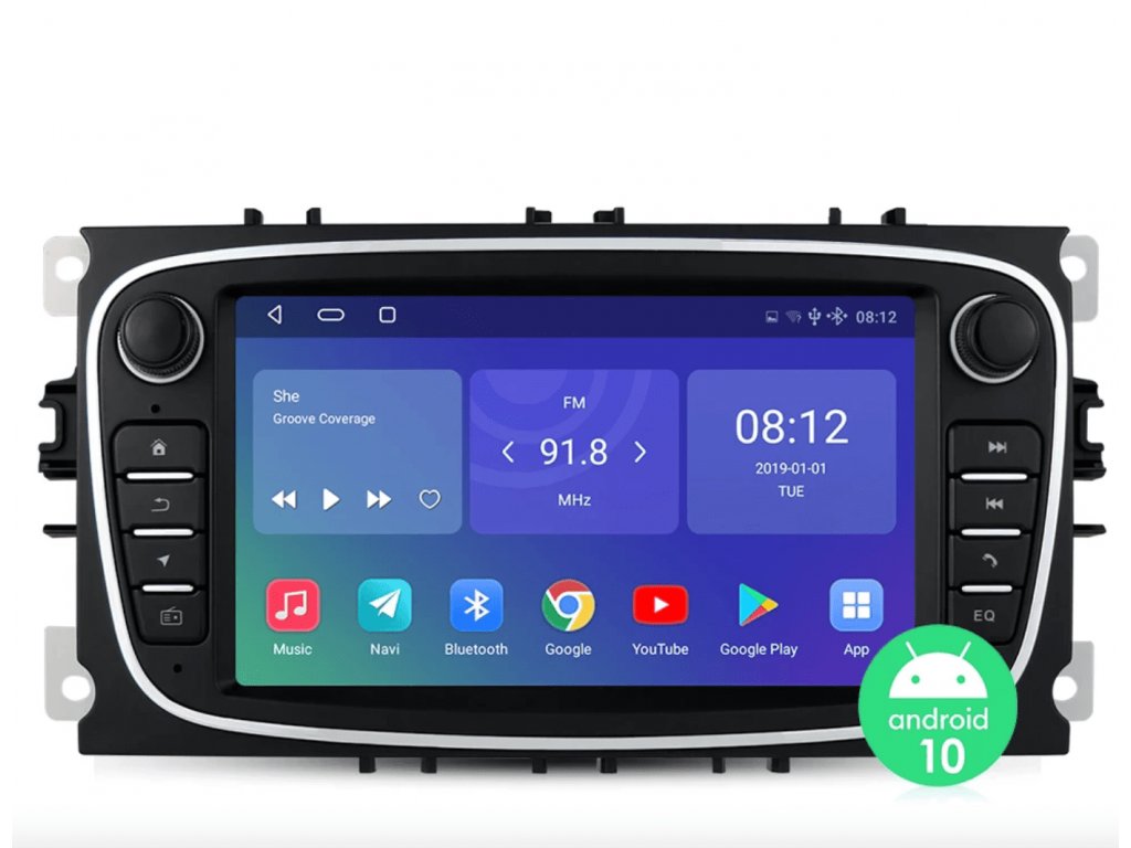 Android rádio Ford Focus Mondeo S-Max Galaxy C-Max Focus KUGA, Nové autorádio do Ford Focus Ford Mondeo Ford Galaxy autorádio s Android GPS Navigace, Mapy, Kamera, USB FORD