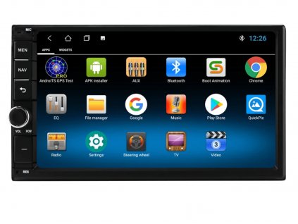 2 GB Univerzální 2din Autorádio s Android, GPS navigace, Handsfree - Bluetooth, WIFI, Kamera, 2GB RAM + 32GB ROM, Android Rádio