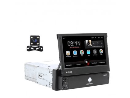 1DIN Univerzální Android Autorádio s Kamerou, Android 12, WIFI GPS USB, Android rádio s GPS navigací, Handsfree Bluetooth, USB