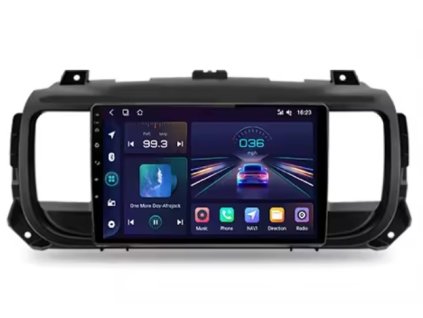 9” 2DIN Android autorádio pro Peugeot Expert 3 a Citroen Jumpy 3 SpaceTourer (2016 - 2021) – Apple CarPlay, Android Auto, GPS, WiFi, Bluetooth